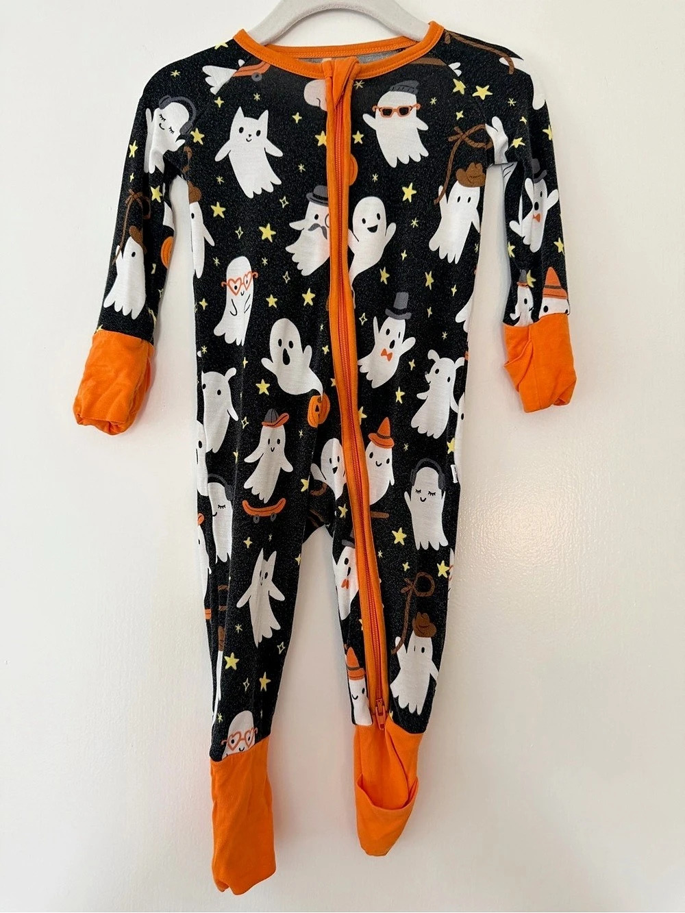 Little Sleepies Ghost Mashup Zippy Pajama Set Baby 3-6M